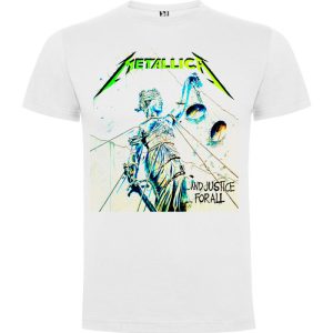 Polera blanca Metallica (D2)